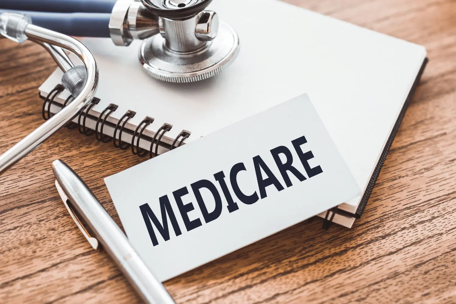 Medicare card with a stethoscope and medical records, representing bulk-billed care at Botanic Ridge Doctors