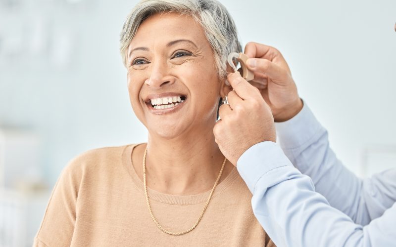 Audiologist performing a hearing assessment at Botanic Ridge Doctors